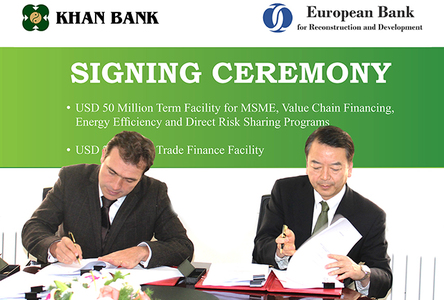 Хаан Банк 70 сая ам.долларын зээлийн багц гэрээг байгууллаа