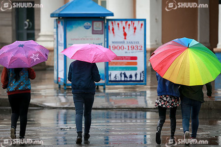 Улаанбаатарт 15 хэм дулаан, бага зэргийн бороо орно