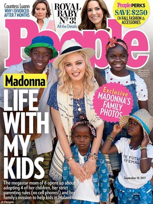 Мадонна үрчилж авсан хүүхдүүдтэйгээ сэтгүүлд зургаа авахуулжээ