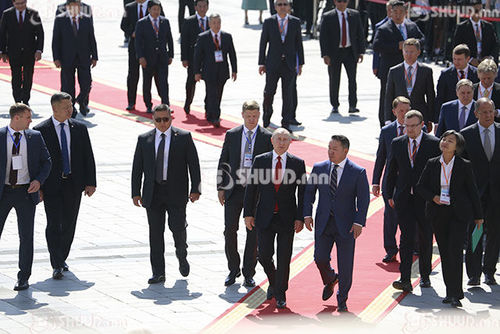 ОХУ-ын Ерөнхийлөгч В.В.Путиныг угтан авлаа