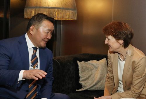 Швейцарын Холбооны Улсын Ерөнхийлөгч Симонетта Соммаруга нар уулзлаа