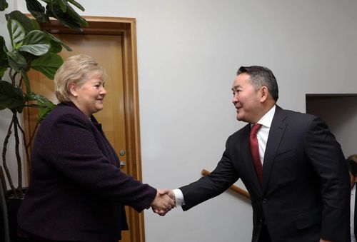 Ерөнхийлөгч Х.Баттулга, Норвегийн Хаант Улсын Ерөнхий сайд Эрна Солберг нар уулзлаа