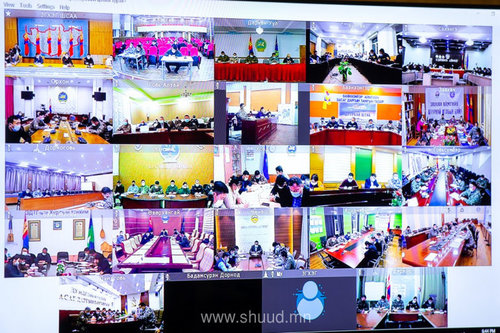 Аймгийн Засаг дарга нартай цахимаар хуралдлаа