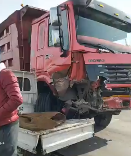 Том оврын автомашины тоормос ажиллагаагүй болж 14 автомашин мөргөлджээ