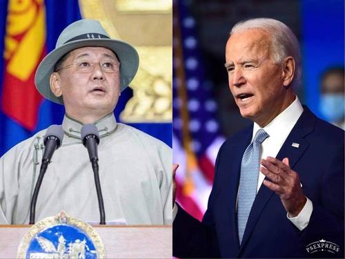 Ерөнхийлөгч У.Хүрэлсүхэд АНУ-ын Ерөнхийлөгч Жо Байден баяр хүргэж, баярын цахилгаан илгээлээ