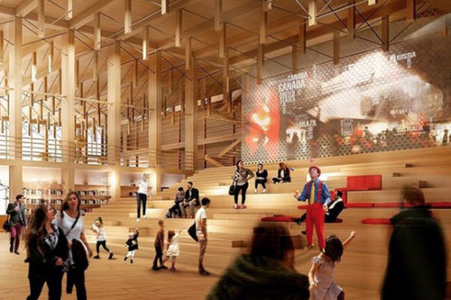 Шведэд 75 метрийн өндөр модон цамхаг босгожээ