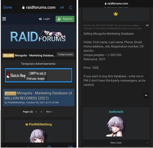 Монголын иргэдийн хувийн мэдээллийг хакердаж, зарж байна