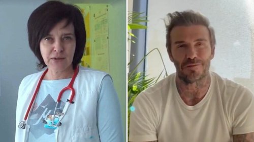 Дэвид Бекхэм Инстаграм, Фейсбүүк хаягаа Украины эмчид өгчээ