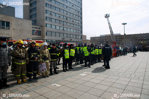 ФОТО: Орон даяар гамшгийн зарлан мэдээллийн дуут дохио дуугаргаж, дадлага сургуулилалт хийлээ
