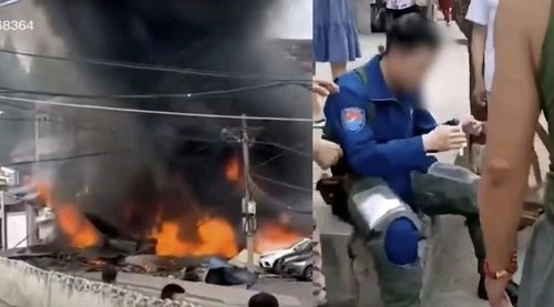 Хятадад сөнөөгч онгоц орон сууцан дээр унажээ