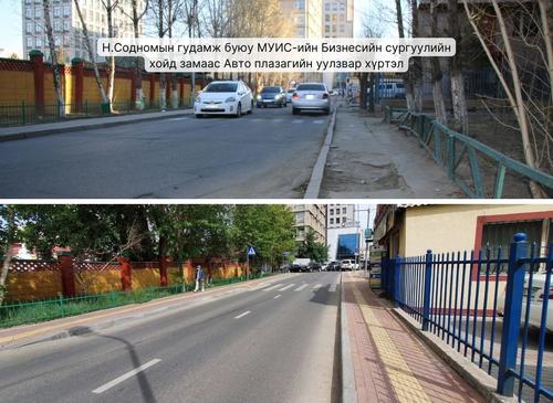 Авто замыг засварлахдаа явган хүний замыг хамтатган шинэчилж байна