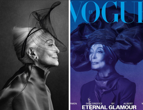 91 настай загвар өмсөгч Vogue сэтгүүлийн нүүрийг чимжээ