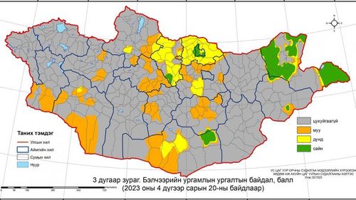 Нийт нутгийн 70 гаруй хувьд бэлчээрийн ургамал цухуйгаагүй байна