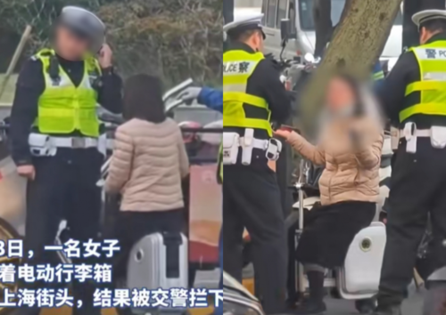 Цахилгаан чемодан дээр сууж хөдөлгөөнд оролцсон эмэгтэйг торгожээ