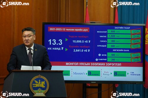 Б.Жавхлан: Монгол Улсын нийт өр 34 тэрбум ам.доллар байна